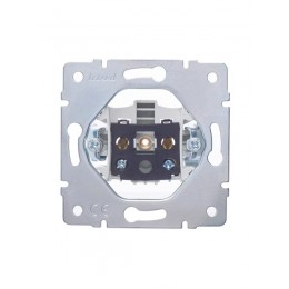 Розетка 1-м СП Vesna без заземл. ПБТ механизм бел. LEZARD 742-0288-121B