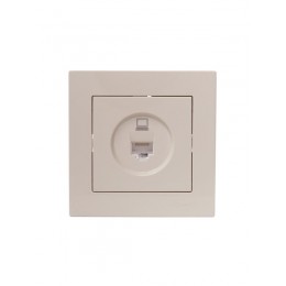 Розетка компьютерная 1-м СП Vesna механизм крем. LEZARD 742-0388-139