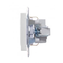 Розетка 1-м СП Vesna с заземл. ПБТ механизм бел. LEZARD 742-0288-122B