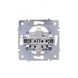 Розетка 1-м СП Vesna с заземл. ПБТ механизм бел. LEZARD 742-0288-122B