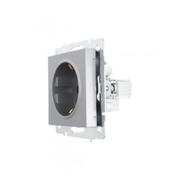 Розетка 1-м СП Vesna с заземл. ПБТ механизм платина LEZARD 742-3588-122B