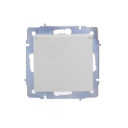 Розетка 1-м СП Vesna с заземл. с крышкой ПБТ механизм бел. LEZARD 742-0288-123B