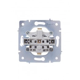 Розетка 1-м СП Vesna с заземл. с крышкой ПБТ механизм бел. LEZARD 742-0288-123B