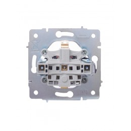 Розетка 1-м СП Vesna с заземл. защ. шторки ПБТ механизм бел. LEZARD 742-0288-124B