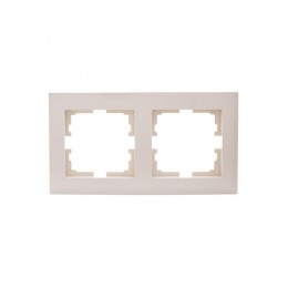 Рамка 2-местн. горизонт. VESNA кремов. LEZARD 742-0300-147