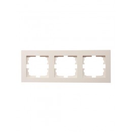 Рамка 3-местн. горизонт. VESNA кремов. LEZARD 742-0300-148