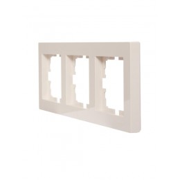 Рамка 3-местн. горизонт. VESNA кремов. LEZARD 742-0300-148
