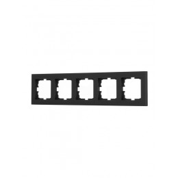 Рамка 5-местн. горизонт. VESNA черн. бархат LEZARD 742-4200-150