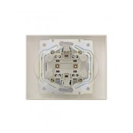 Розетка 2-м СП VESNA без заземл. ПБТ жемчуж./бел. перламутр LEZARD 742-3000-128B