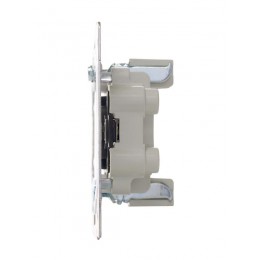 Розетка 2-м СП VESNA без заземл. ПБТ жемчуж./бел. перламутр LEZARD 742-3000-128B