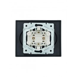 Розетка 2-м СП VESNA без заземл. ПБТ черн. бархат LEZARD 742-4200-128B