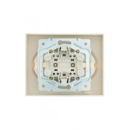 Розетка 2-м СП VESNA с заземл. ПБТ кремов. LEZARD 742-0300-127B