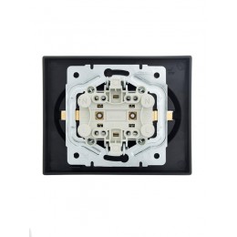 Розетка 2-м СП VESNA с заземл. ПБТ черн. бархат LEZARD 742-4200-127B