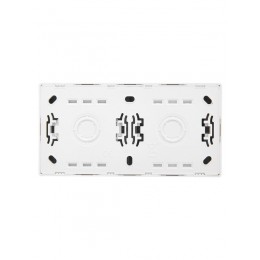 Блок выключатель 1-клав. с инд. и розетка 1-местн с заземл. LETO бел. горизонталь LEZARD 752-0200-170BIP