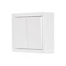 Выключатель 2-клав. LETO бел. LEZARD 752-0200-101