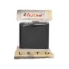 Выключатель 2-клав. с инд. LETO черн. бархат LEZARD 752-4200-112