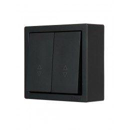 Выключатель 2-клав. проходной LETO черн. бархат LEZARD 752-4200-106