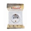Розетка 1-мест. с заземл. LETO ПБТ бел. LEZARD 752-0200-122B