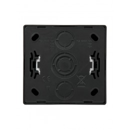 Розетка 1-мест. с заземл. с крышкой LETO ПБТ черн. бархат LEZARD 752-4200-123B