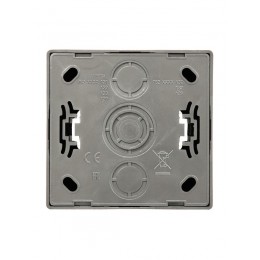 Розетка 1-мест. с заземл. с крышкой LETO ПБТ платина LEZARD 752-3500-123B