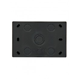 Розетка 2-мест. без заземл. LETO закрытый корпус ПБТ черн. бархат LEZARD 752-4200-128B