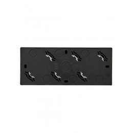 Розетка 3-мест. с заземл. LETO закрытый корпус ПБТ черн. бархат LEZARD 752-4200-127BUP