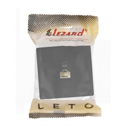 Розетка компьютерная 1-мест. RJ45 LETO черн. бархат LEZARD 752-4200-139