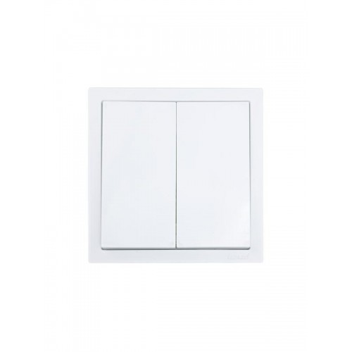 Выключатель 2-кл. СП ZIMA IP20 10А безвинт. зажим бел. LEZARD 704-0288-101QC