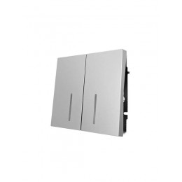 Выключатель 2-кл. с индик. СП ZIMA IP20 10А безвинт. зажим сер. матов. LEZARD 704-7488-112QC