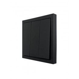 Выключатель 3-кл. СП ZIMA IP20 10А безвинт. зажим черн. бархат LEZARD 704-4288-109QC