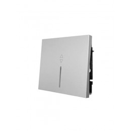 Выключатель проходной 1-кл. с индик. СП ZIMA IP20 10А безвинт. зажим сер. матов. LEZARD 704-7488-114QC