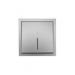 Выключатель проходной 1-кл. с индик. СП ZIMA IP20 10А безвинт. зажим сер. матов. LEZARD 704-7488-114QC