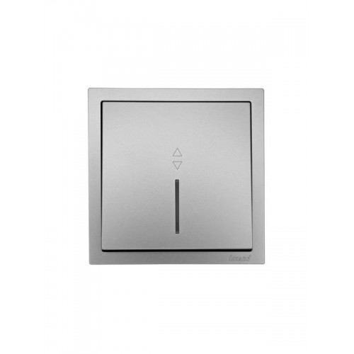 Выключатель проходной 1-кл. с индик. СП ZIMA IP20 10А безвинт. зажим сер. матов. LEZARD 704-7488-114QC