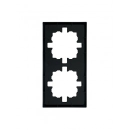 Рамка 2-мест. горизонт. ZIMA черн. бархат LEZARD 704-4200-147