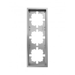 Рамка 3-мест. горизонт. ZIMA сер. матов. LEZARD 704-7400-148