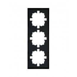 Рамка 3-мест. горизонт. ZIMA черн. бархат LEZARD 704-4200-148