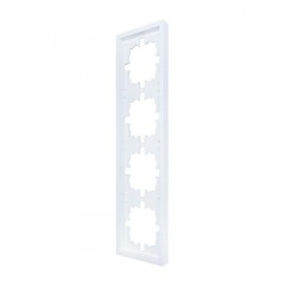 Рамка 4-мест. горизонт. ZIMA бел. LEZARD 704-0200-149