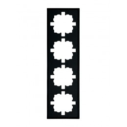 Рамка 4-мест. горизонт. ZIMA черн. бархат LEZARD 704-4200-149