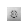 Розетка 1 мест. б/з ПБТ СП ZIMA IP20 16А безвинт. зажим сер. матов. LEZARD 704-7488-121BQC