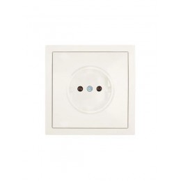 Розетка 1 мест. б/з ПБТ СП ZIMA IP20 16А безвинт. зажим слон. кость LEZARD 704-9088-121BQC