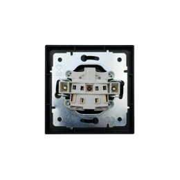 Розетка 1 мест. б/з ПБТ СП ZIMA IP20 16А безвинт. зажим черн. бархат LEZARD 704-4288-121BQC