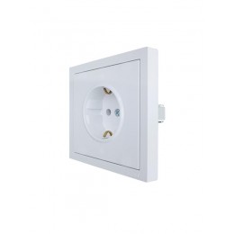 Розетка 1-мест. с защитн.шторк. СП ZIMA IP20 16А ПБТ безвинт. зажим бел. LEZARD 704-0288-124BQC