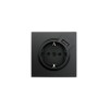 Розетка 1-мест. с/з+USB разъем СП ZIMA IP20 черн. бархат LEZARD 704-4288-181