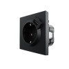 Розетка 1-мест. с/з+USB разъем СП ZIMA IP20 черн. бархат LEZARD 704-4288-181