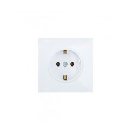 Розетка 1-мест. с/з ПБТ СП ZIMA безвинт. зажим бел. LEZARD 704-0288-122BQC