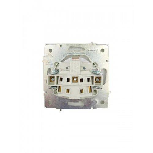 Розетка 1-мест. с/з ПБТ СП ZIMA безвинт. зажим бел. LEZARD 704-0288-122BQC