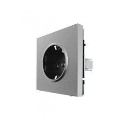 Розетка 1-мест. с/з ПБТ СП ZIMA IP20 16А безвинт. зажим сер. матов. LEZARD 704-7488-122BQC