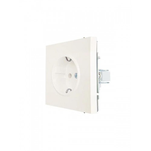 Розетка 1-мест. с/з ПБТ СП ZIMA IP20 16А безвинт. зажим слон. кость LEZARD 704-9088-122BQC