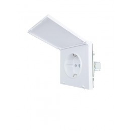 Розетка 1-мест. с/з с крышкой СП ZIMA 16А ПБТ безвинт. зажим бел. LEZARD 704-0288-123BQC