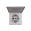 Розетка 1-мест. с/з с крышкой ПБТ СП ZIMA IP20 16А безвинт. зажим сер. матов. LEZARD 704-7488-123BQC